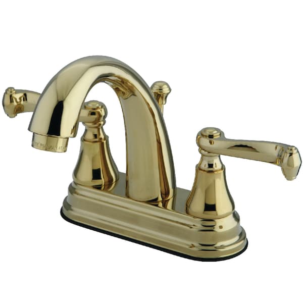 KS7612FL 4" Centerset Bathroom Faucet, Polished Brass